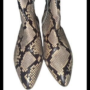 Paige Catherine Taupe/Multi/SnakePrint Booties Size 8.5